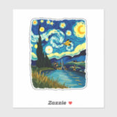 Dragonfly Starry Night (3) Sticker (Vel)