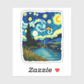 Dragonfly Starry Night (3) Sticker (Vel)