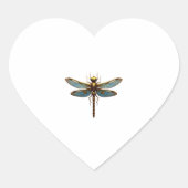 Dragonfly Steam Punk Insect Art Engineer Steampunk Hart Sticker (Voorkant)