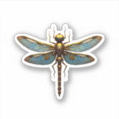 Dragonfly Steam Punk Insect Art Engineer Steampunk Sticker (Voorkant)