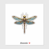 Dragonfly Steam Punk Insect Art Engineer Steampunk Sticker (Vel)
