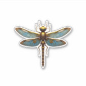 Dragonfly Steam Punk Insect Art Engineer Steampunk Sticker (Voorkant)