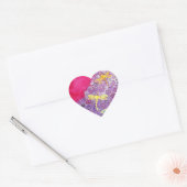 Dragonfly stickers: Originele handgeschilderde zij Hart Sticker (Envelop)