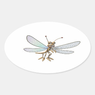 Dragonfly-stickers Ovale Sticker
