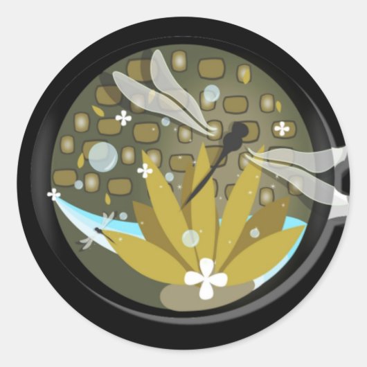 Dragonfly-stickers Ronde Sticker (Voorkant)