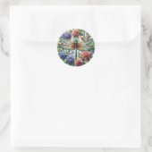 Dragonfly-stickers Ronde Sticker (Tas)