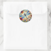 Dragonfly-stickers Ronde Sticker (Tas)