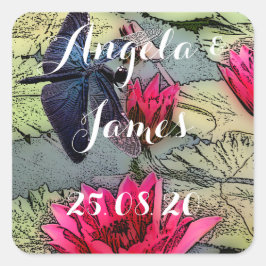 Dragonfly-stickers Vierkante Sticker