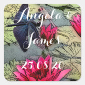 Dragonfly-stickers Vierkante Sticker (Voorkant)