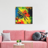 Dragonfly stretched canvas Print (Insitu (Woonkamer))
