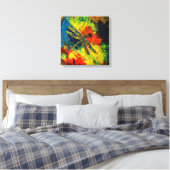 Dragonfly stretched canvas Print (Insitu (Slaapkamer))