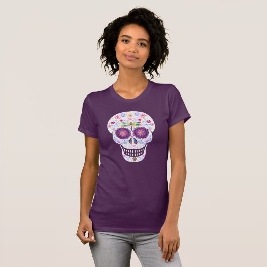 Dragonfly Sugar Skull Shirt (Voorkant volledig)