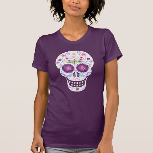 Dragonfly Sugar Skull Shirt (Voorkant)