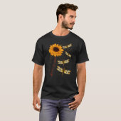 Dragonfly Sunflower Teacher Growth Mindset Kies T-shirt (Voorkant volledig)