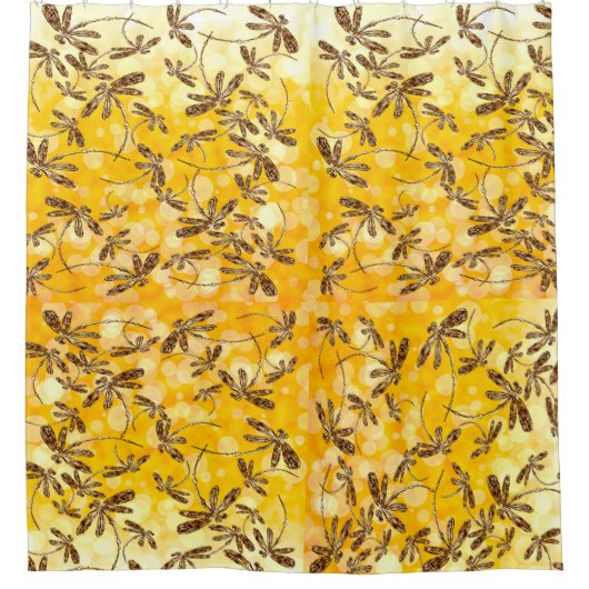 Dragonfly Sunshine Douchegordijn (Voorkant)