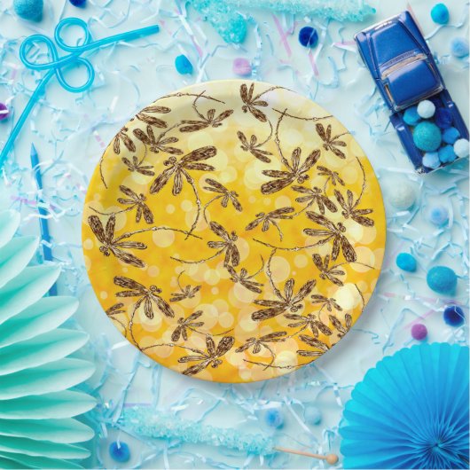 Dragonfly Sunshine Papieren Bordje (Feest)