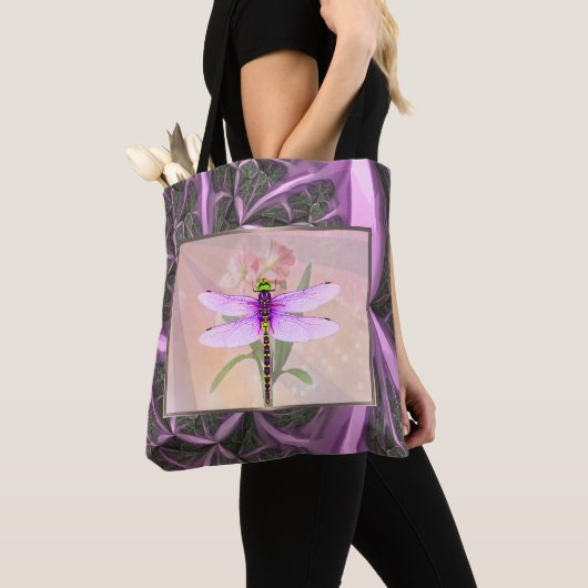 Dragonfly Surreal-ontwerp Tote Bag (Dichtbij)
