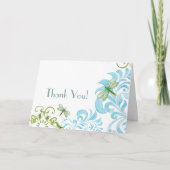 Dragonfly Swirls Scroll Moderne Bloemen Bedankt (Voorkant)