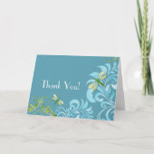 Dragonfly Swirls Scroll Moderne Bloemen Bedankt (Voorkant)