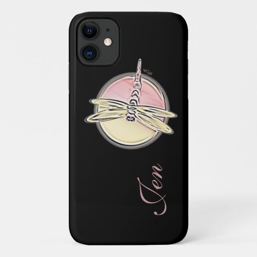 Dragonfly symbolen aanpassen Initialen Case-Mate iPhone Case (Achterkant)