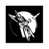 Dragonfly Symbolisch Tas Rubberstempel (Afrduk)