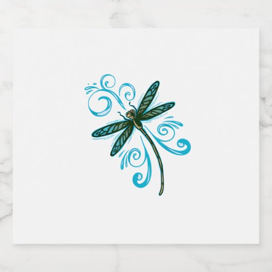 Dragonfly T-Shirt_28 Sparkling Wijnetiket (Enkel label)