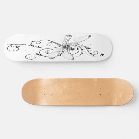 Dragonfly-Tattoo Persoonlijk Skateboard (Horizontaal)