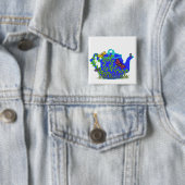 Dragonfly Teapot knop Vierkante Button 5,1 Cm (In situ)