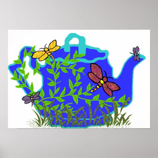 Dragonfly Teapot poster (Voorkant)