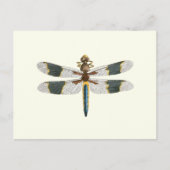 dragonfly-tekening Antiek snijpad Briefkaart (Voorkant)