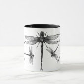Dragonfly-tekenkunst mok (Midden)