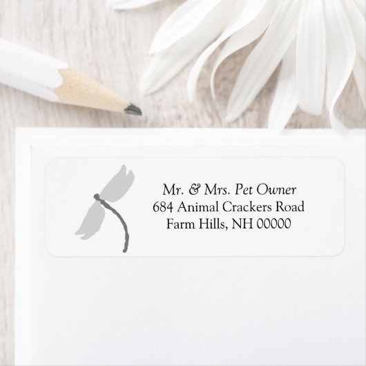 Dragonfly Theme Return Address Labels Stickers (Insitu)