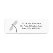 Dragonfly Theme Return Address Labels Stickers (Voorkant)