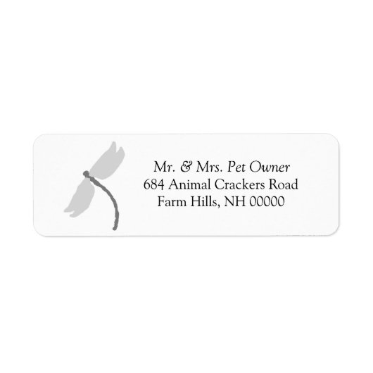 Dragonfly Theme Return Address Labels Stickers (Voorkant)