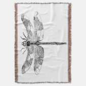Dragonfly Throw Rug Deken (Voorkant Verticaal)