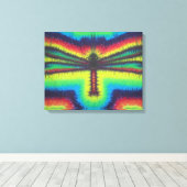 Dragonfly Tie Dye Wrapped Canvas Afdruk (Insitu (Houten vloer))