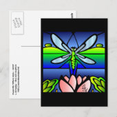 Dragonfly Tiffany Style Briefkaart (Voorkant / Achterkant)