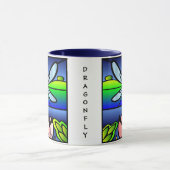 Dragonfly Tiffany Style Mok (Midden)