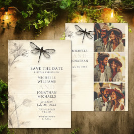 Dragonfly Tijdschrift Foto Bruiloft Save The Date