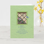 Dragonfly/Tombo Aanmoediging Kaart (Gele Bloem)