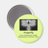 Dragonfly Totem Dierlijke Geest Betekenis Magneet (Voorkant / Achterkant)