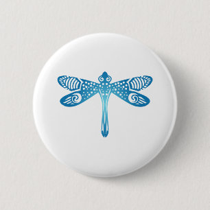 Dragonfly Tribal Tattoo Gift Idee Ronde Button 5,7 Cm
