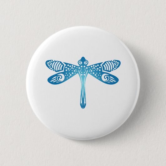 Dragonfly Tribal Tattoo Gift Idee Ronde Button 5,7 Cm (Voorkant)