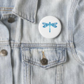 Dragonfly Tribal Tattoo Gift Idee Ronde Button 5,7 Cm (In situ)