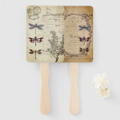 Dragonfly Trouwfan Handwaaier (Voorkant en achterkant)