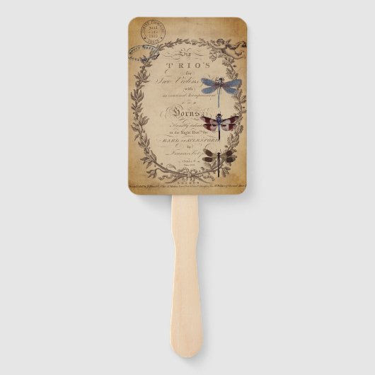 Dragonfly Trouwfan Handwaaier (Achterkant)