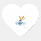 Dragonfly Tshirt Women Men Kids Insect Darner Skim Hart Sticker (Voorkant)