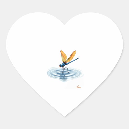 Dragonfly Tshirt Women Men Kids Insect Darner Skim Hart Sticker (Voorkant)