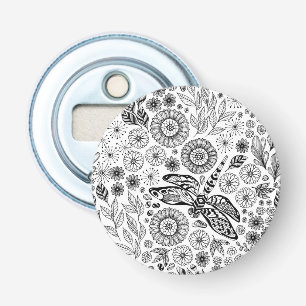 Dragonfly-tuin Button Flesopener