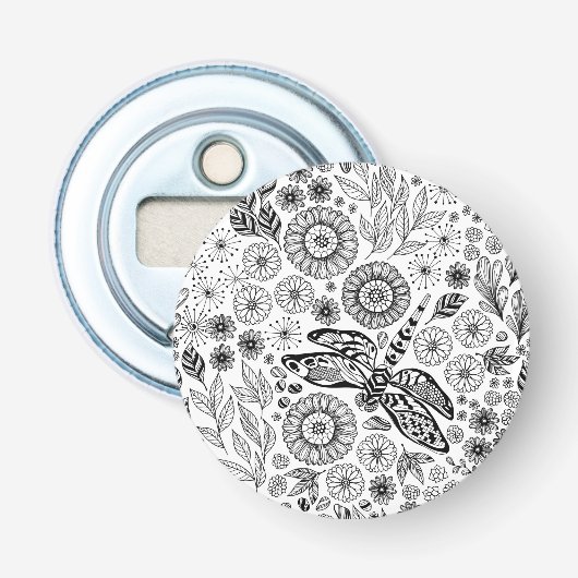 Dragonfly-tuin Button Flesopener (Voorkant)